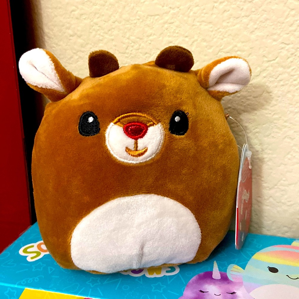Rodulf the Red-Nose Reindeer Squishmallows 5”